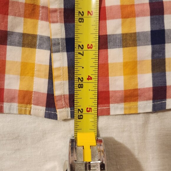 Shades of Grey by Micah Cohen, Spring Plaid Picnic S/S  Shirt - Size Medium - Picture 7 of 8